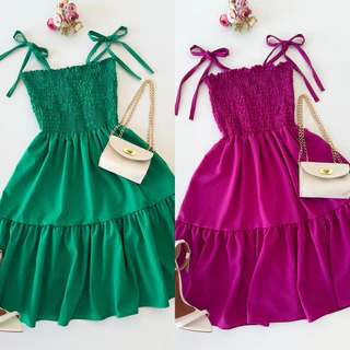 kit 2 peças atacado Moda feminina vestido leve rodadinho Básico e elegante
