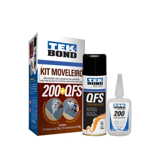 Kit Moveleiro Cola 200 100g + Acelerador Qfs 200ml Tekbond