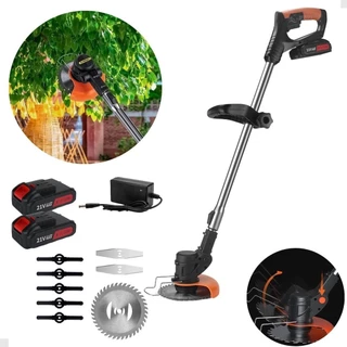 Roçadeira Cortador De Grama Extra Potente 21v 2 Baterias