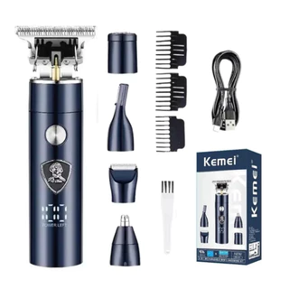 Máquina de acabamento 5 em 1 Profissional Kemei - 257 Bivolt 110v 220v Portátil sem fio
