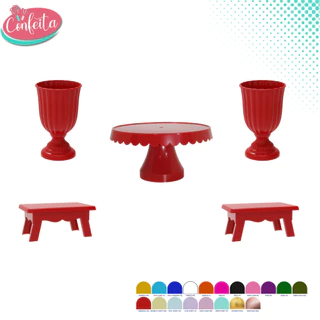 Kit Decoração Mesa de Festa Completo Com 5 Peças