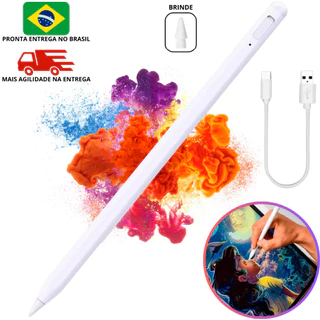 Caneta Pencil para iPad com Palm Rejection Ponta de Alta Precisão Desenho Premium Design Gráfico Nf