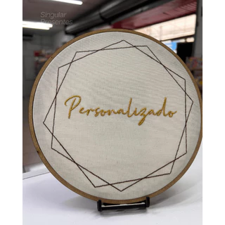 Bastidor com Bordado Personalizado - Modelo Personalizado & Exclusivo - Casal, namorados