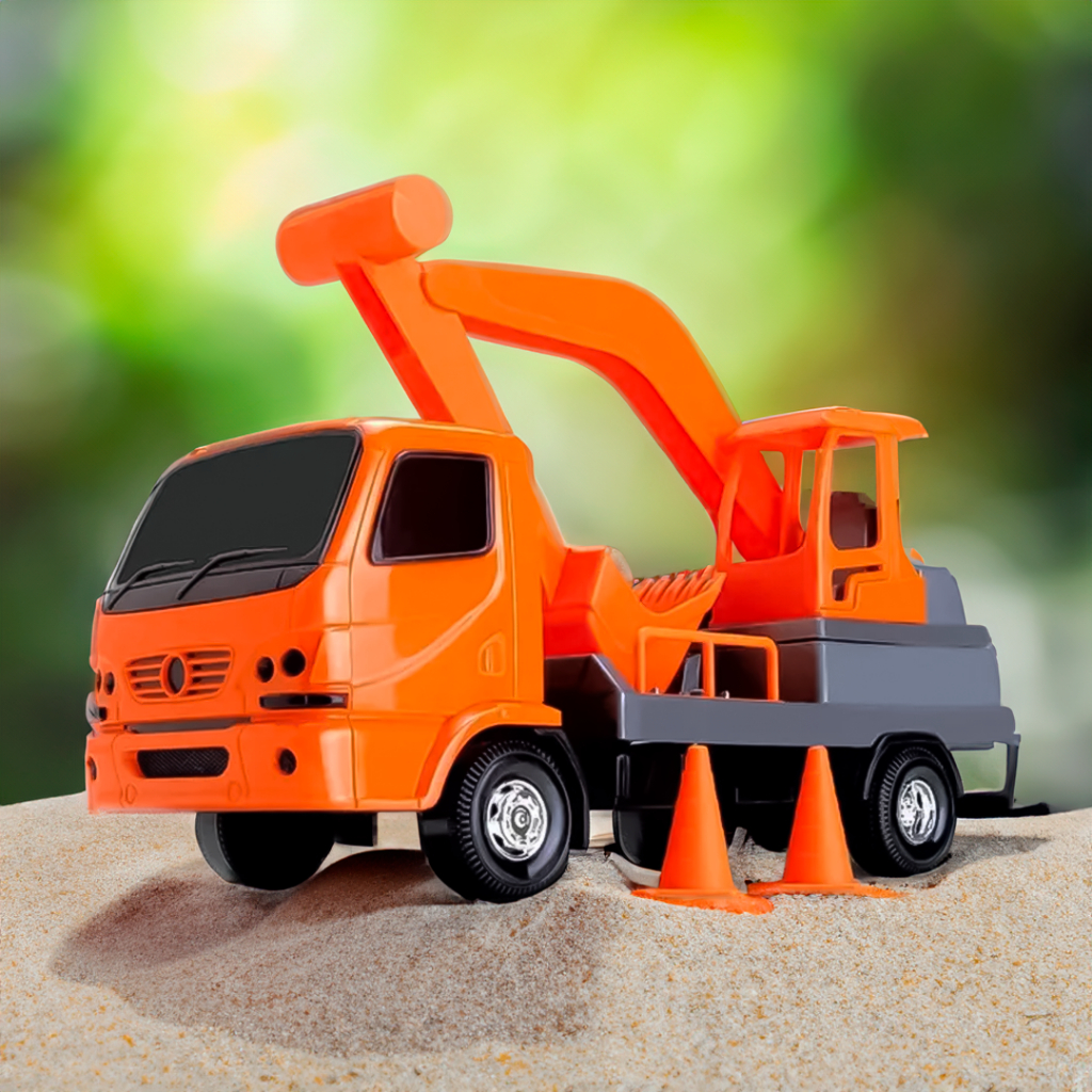 Brinquedo Escaveira de Construção Carrinho Caminhão Cone | Shopee Brasil