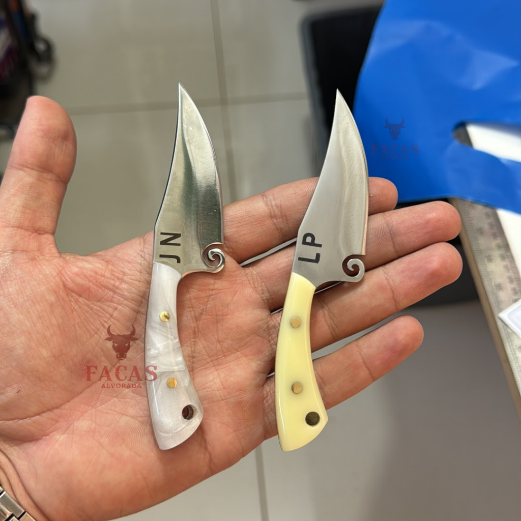 Faca pequena com nome personalizado a laser faquinha mini