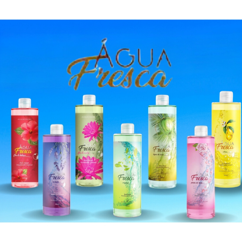 Body Splash Água Fresca 500ml Água De Cheiro Pós banho Refrescante