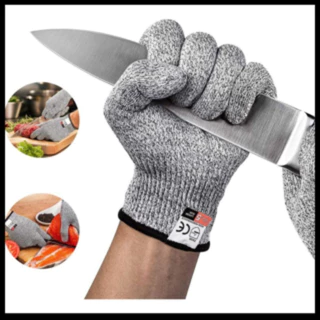 Par de Luvas Anti Corte Cozinha Multiuso Alta resistência Nível 5 hppe Tam único - SEM CA