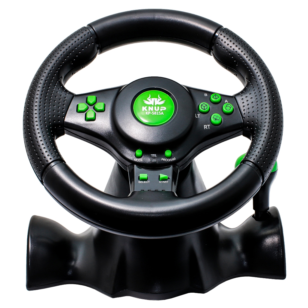 Volante Gamer 4 em 1 Rotação 180° Vibração Xbox Computador Note USB