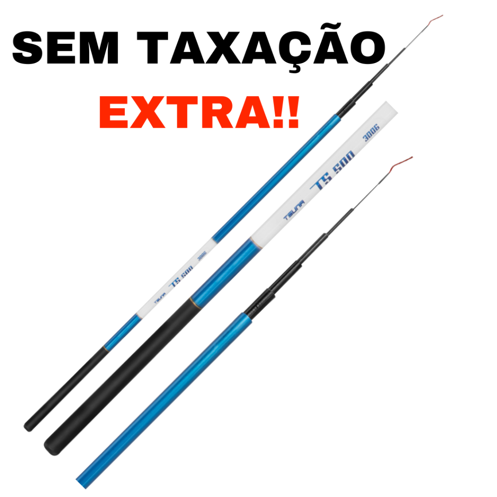 Vara De Pesca Telescópica Fibra De Vidro Carbono Leve Todos Tamanhos
