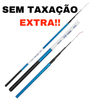Vara De Pesca Telescópica Fibra De Vidro Carbono Leve Todos Tamanhos