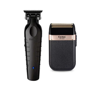 Kit 2 Kemei 2299 Acabamento + Barbearia KM 2024