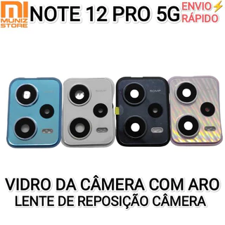 Vidro Redmi Note 12 Pro 5G 50MP da Câmera Lente de Reposição Das Câmeras Com Aro e Sem Moldura