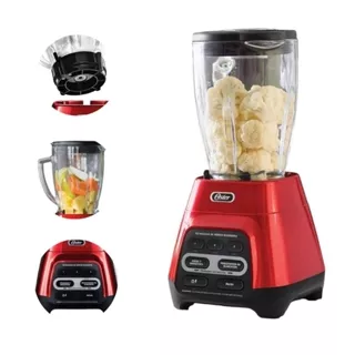 Liquidificador Oster 1210R e Blender Jarra Vidro 1,5L e Copo Blend de 750ml Portátil Reverse 600W