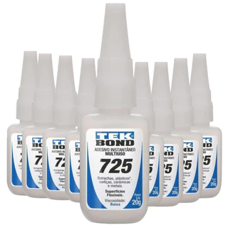 Tekbond Cola Instantânea Tekbond 725 baixa viscosidade 20g Super Bonder 10 Und