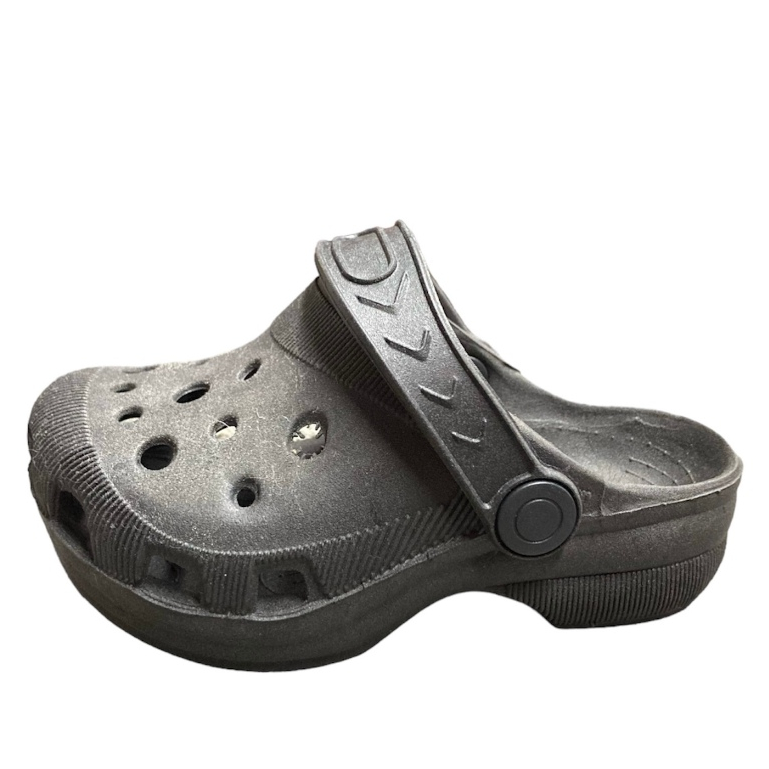 Babuche Crocs Chinelo Confortável Infantil Unissex Preta