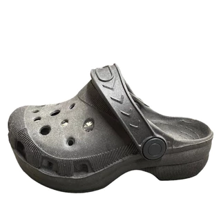 Babuche Crocs Chinelo Confortável Infantil Unissex Preta
