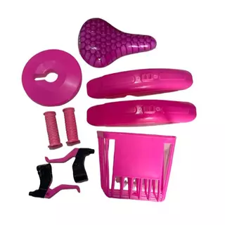 Kit Acessórios Bicicleta Bike + Banco Selim Colmeia Aro 16