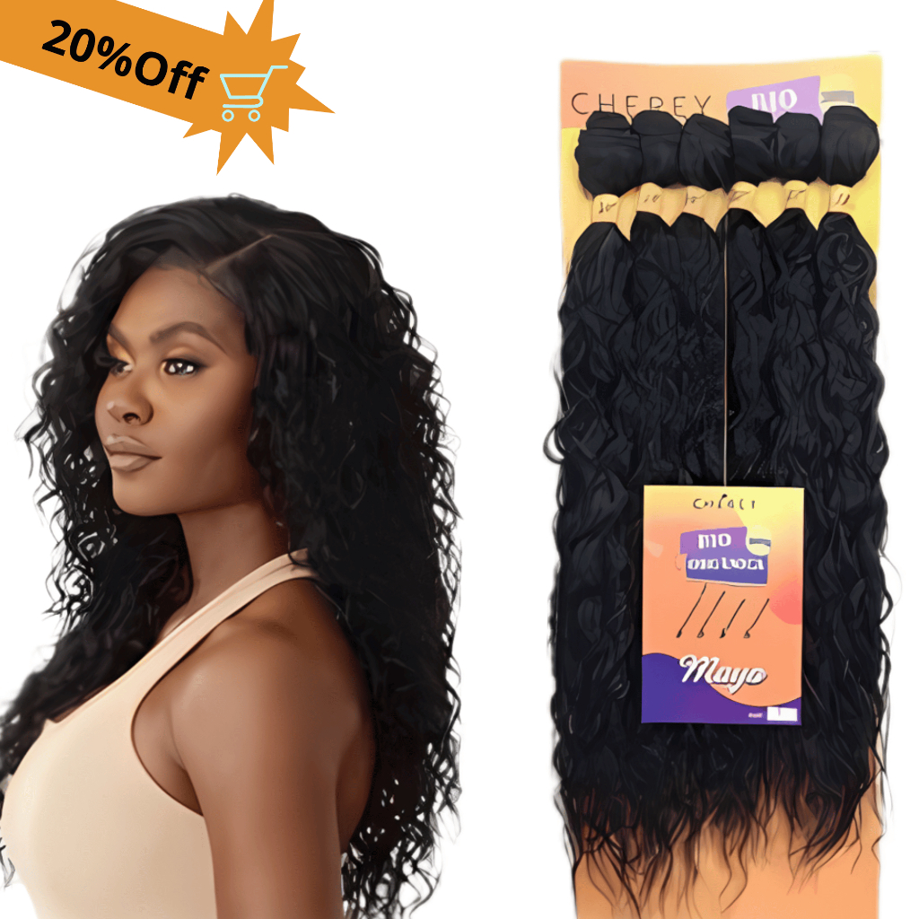 Cabelo Orgânico Ondulado/ Cacheado Maya 300g- Cherey 70cm/ CABELO BIO ...