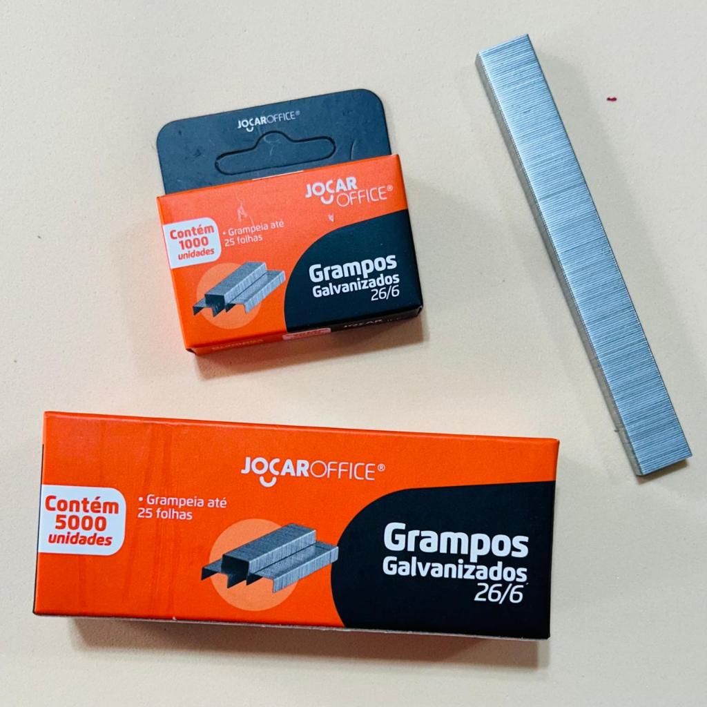 Caixa de grampos Galvanizados com 1000 unidades e 5000 tamanho 26/6 ...