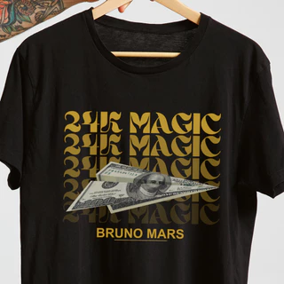 Camisa Camiseta Bruno Mars 24K Malha Premium 100% Algodão Unissex Leve