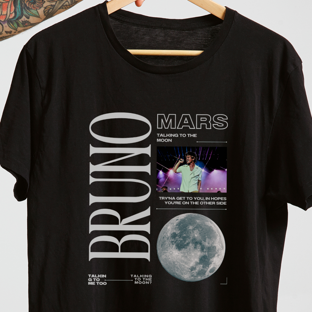 Camiseta Bruno Mars Talking to the Moon Malha Premium 100% Algodão Unissex