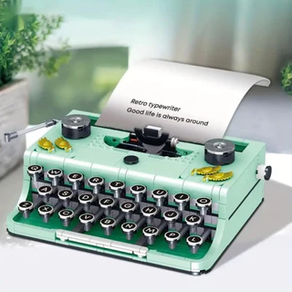 Mini Blocos De Montar Máquina De Escrever Datilografia