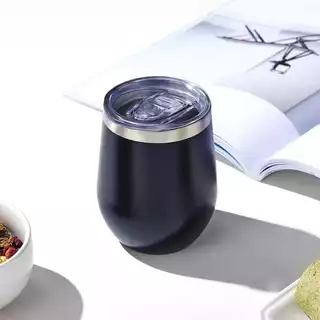 Copo Térmico Preto 360ML Inox Com Tampa Acrílica