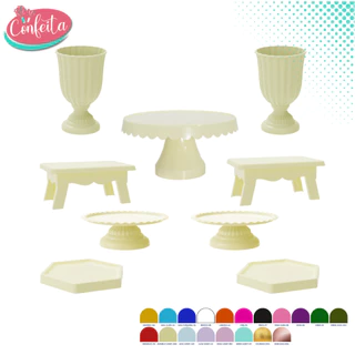 Kit Decoração Mesa de Festa Completo Com 9 Peças