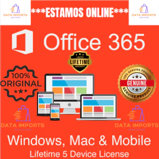Office 365 - Conta vitalícia para 5 PCs/Mac/Celular