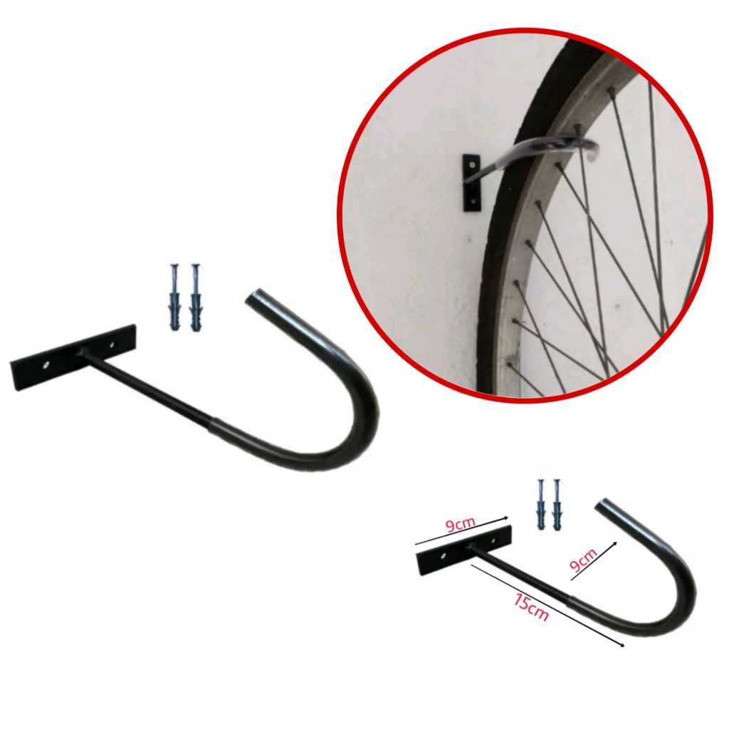 Suporte Parede Pendurar Bicicleta Vertical Acompanha Bucha e Parafuso