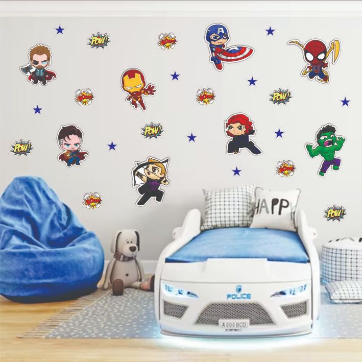 Adesivo de Parede Infantil kit 28 unidadades