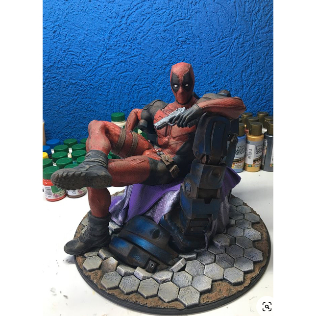 Estatueta Deadpool Colecionável 23cm Altura