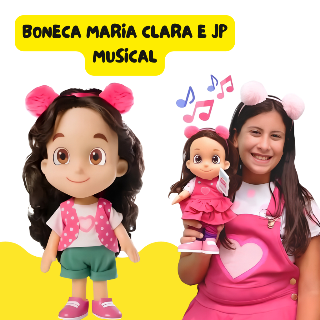 Boneca Maria Clara Dupla Do Jp Boneca Musical 27 cm Canta e Fala Varias ...