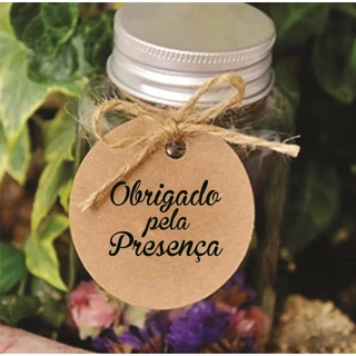 Tags de papel kraft Personalizado redondo acompanha corda de sisal Personalizado