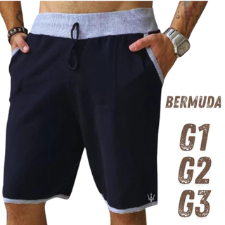 KIT 3 Bermuda Moletom Masculino Plus Size G1 G2 G3 Shorts nobre Grande