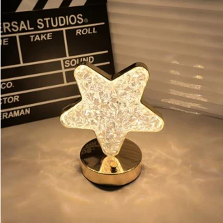 Luminária de Mesa Touch Leitura Lâmpada de Quarto de luxo Nórdico Cristal Acrílico Led de 3 Cores