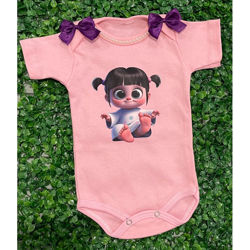 Body Personalizado Body temático mesversario Boo Monstros Sa | Shopee ...