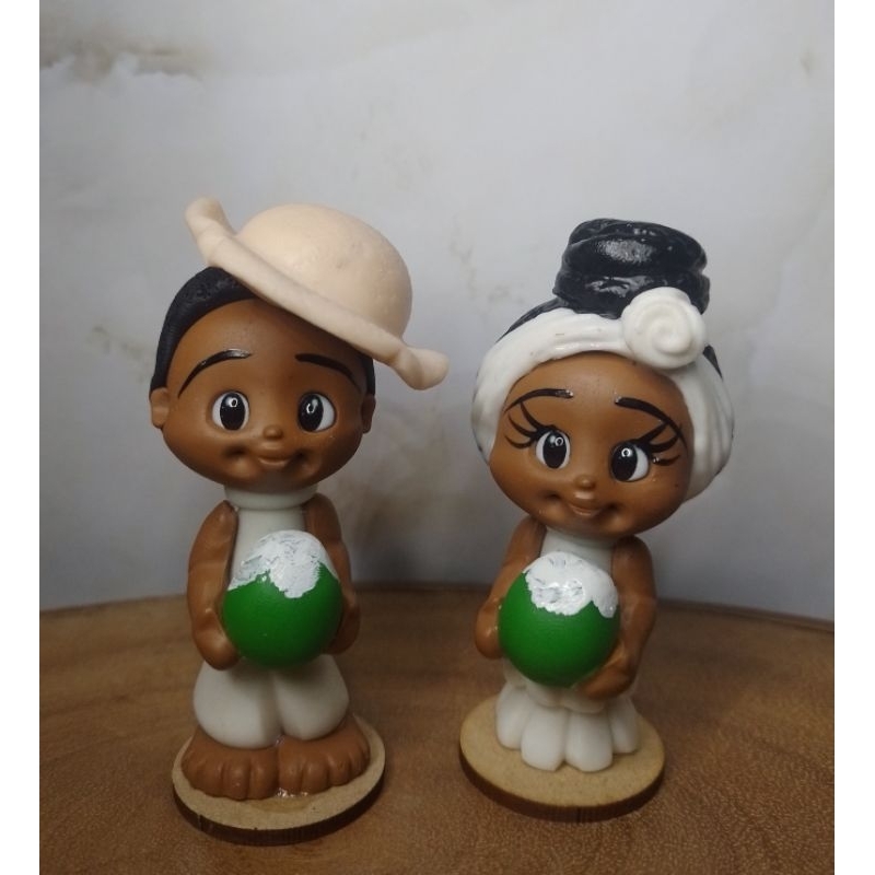Casal de Baianos Baiano e Baiana em Biscuit entidade baiano entidade ...