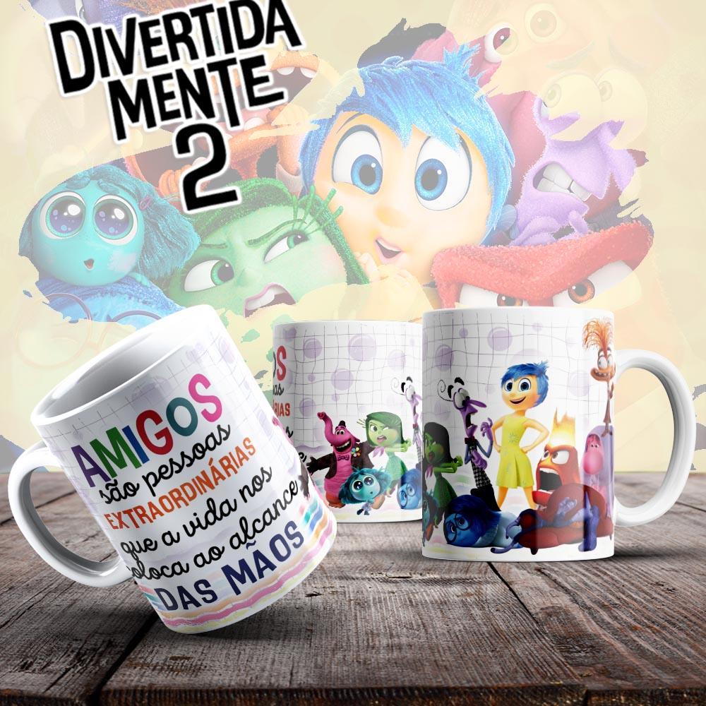 Caneca Divertida Mente 2 Personalizada Tema Amizade Personagens ...