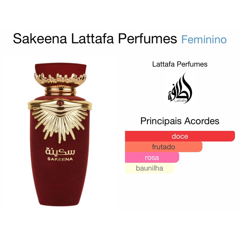 Perfume Árabe Sakeena By Lattafa EDP 100ml | Shopee Brasil