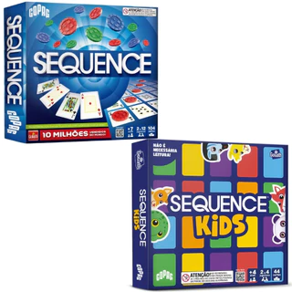 JOGO DE MESA SEQUENCE COPAG BRINQUEDO DIVERSÃO FAMÍLIA CLÁSSICO KIDS GAME TABULEIRO CARTA ESTRATÉGIA