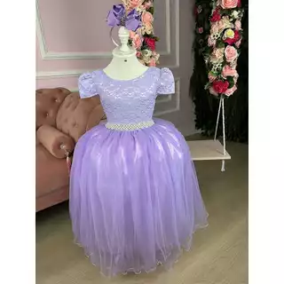 Vestido Infantil Lilás Roxo Luxo Damas Dama De Honra Florista Helena Formatura Princesa Miss