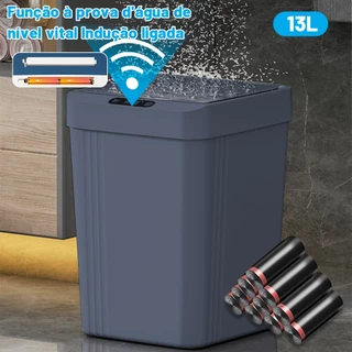 Lixeira Sensor 12-20L Automática Inteligente de Banheiro Cozinha Escritório