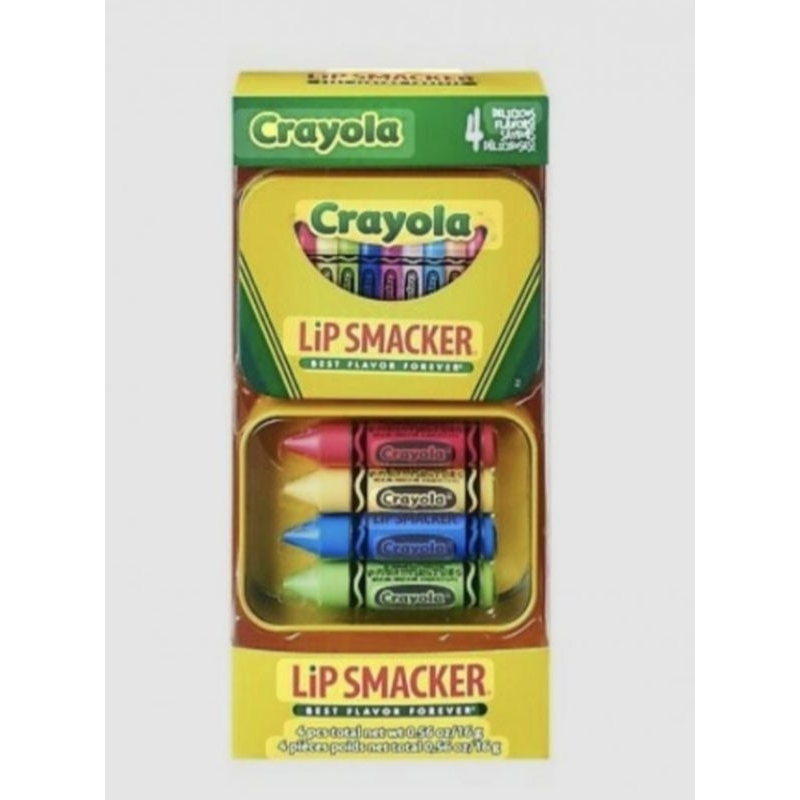 Lip balm Importado com 4 - Formato de Giz de Cera Lip Smacker - Crayola ...