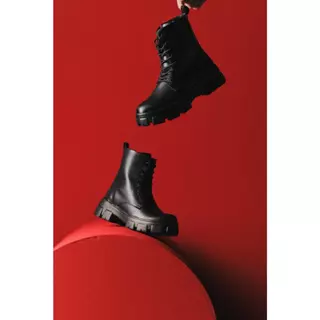 Coturno Bota Tratorada Preto Feminino Promoção