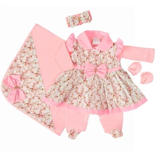 Saída Maternidade Vestido Roupas Para Bebê