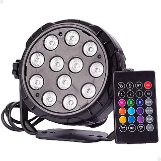 Canhão Iluminação Led Rgb 12 Leds Rgb Controle Remoto Lorben
