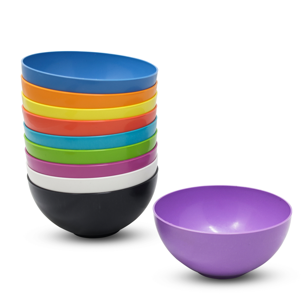Potes Cozinha 380ml Tigelas Cumbucas Bowls Plástico Colorido Cores Vivas Açaí Sorvete Doce Salgado