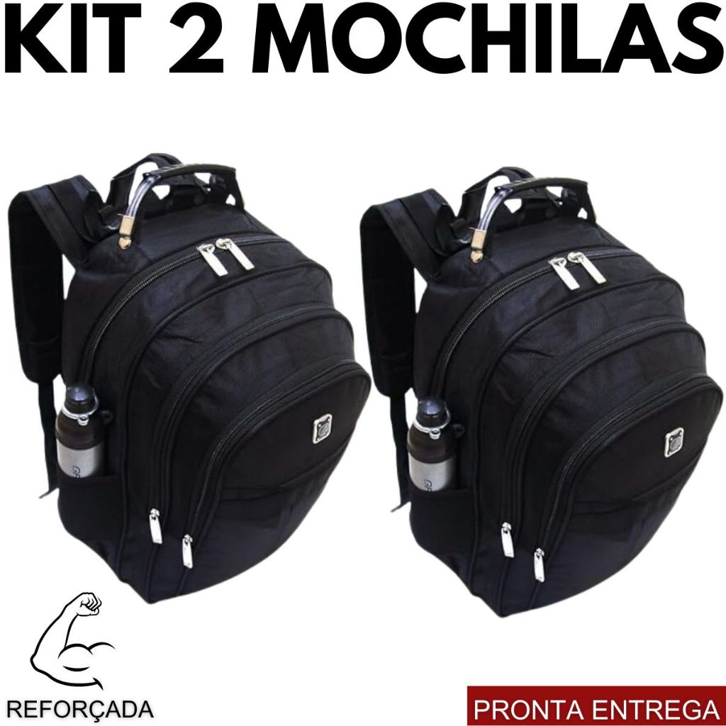 Kit 2 Mochilas Viagem Impermeável Reforçada