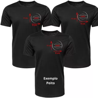 Kit 3 Camiseta Personalizada Com Sua Logo Ou Estampa Preferida Camisa 100% Algodão